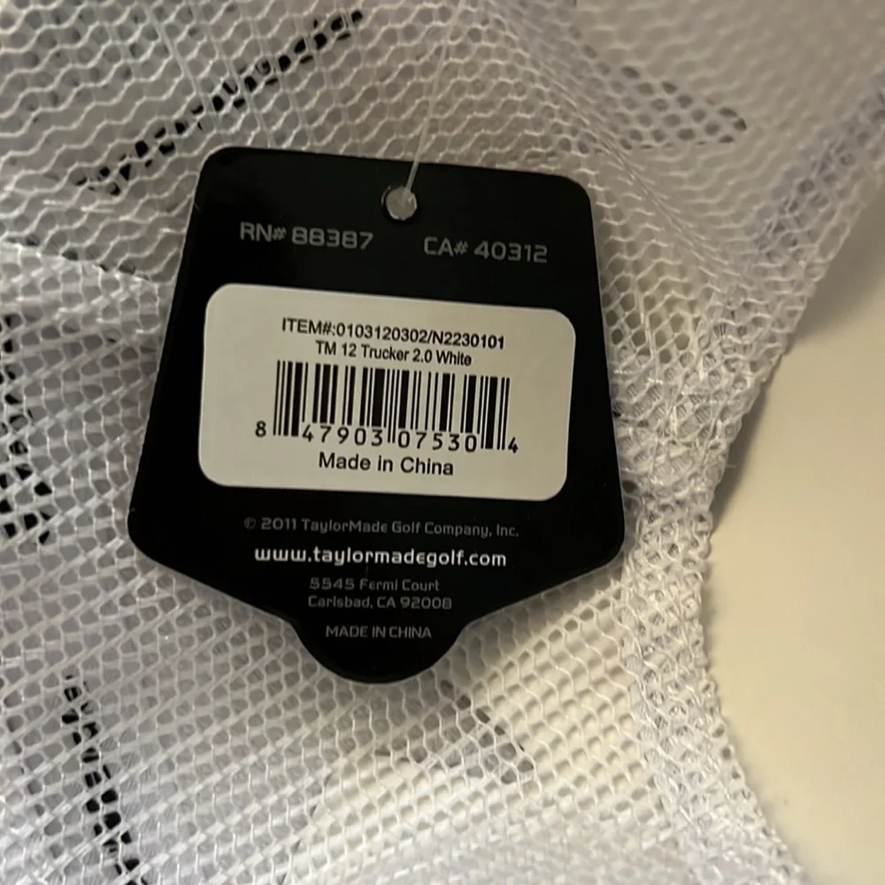 Taylor Made Vintage White and Black Baseball Golf Hat, NWT 🆕